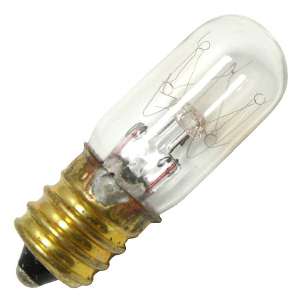 6 watt 130 volt T4 Candelabra Screw Base Clear
