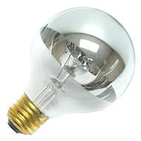 Bulbrite 40 watt 120 volt G25 Medium Screw Base Clear / Silver