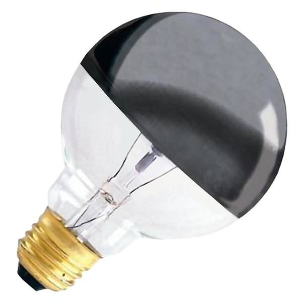 60 watt 120 volt G25 Medium Screw Base Clear / Silver