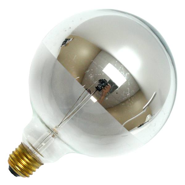 60 watt 120 volt G40 Medium Screw Base Clear / Silver