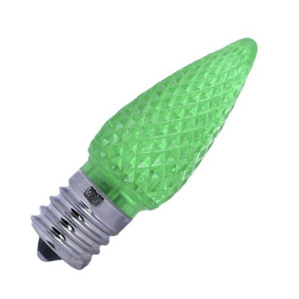0.6 watt 120 volt C9 Intermediate Screw Base Green LED