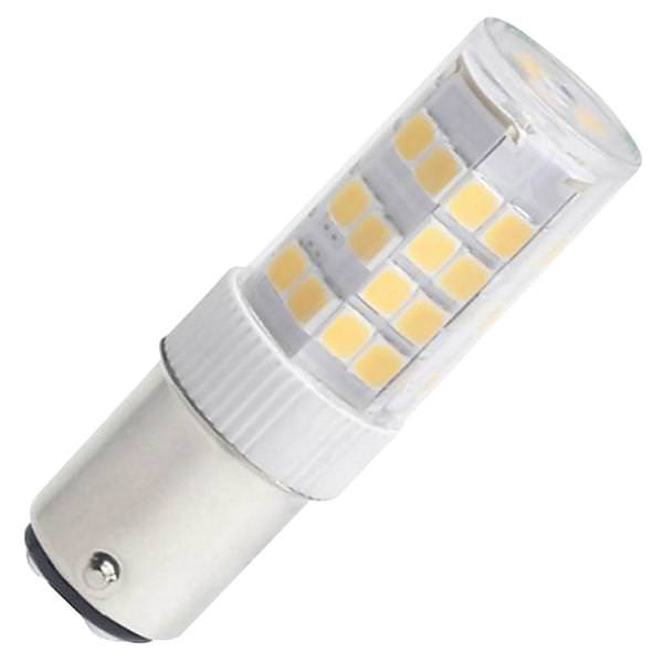 4.5 watt 120 volt T4 Double Contact Bayonet Base 3000K Natural White Dimmable LED