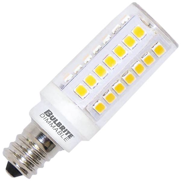5 watt 120 volt T6 Candelabra Screw Base 2700K Warm White Dimmable LED
