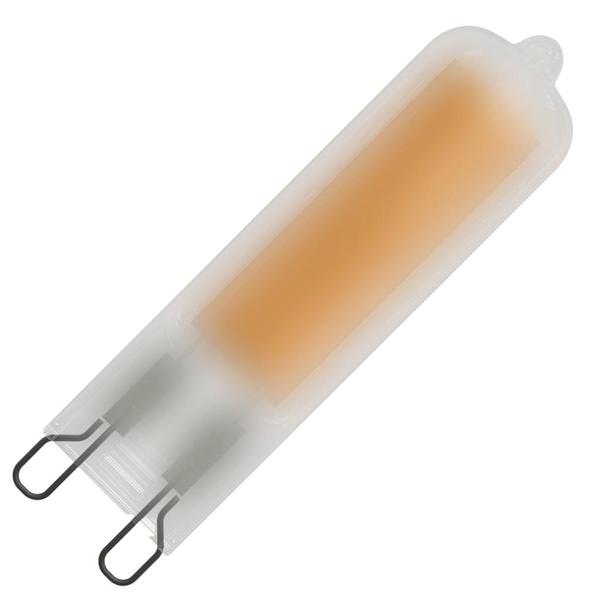 4.5 watt 120 volt T5 Double Loop Base 3000K Natural White Frosted Glass Dimmable LED