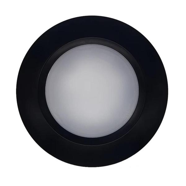7" 14 watt 120 volt 3000K Natural White Black Finish Round LED Downlight