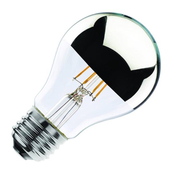 4.5 watt 120 volt A19 Medium Screw Base 2700K Warm White Clear Chrome Top Dimmable Filament LED