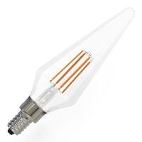 Bulbrite 4 watt 120 volt Candelabra Screw Base 3000K Natural White Clear Dimmable LED Light Bulb