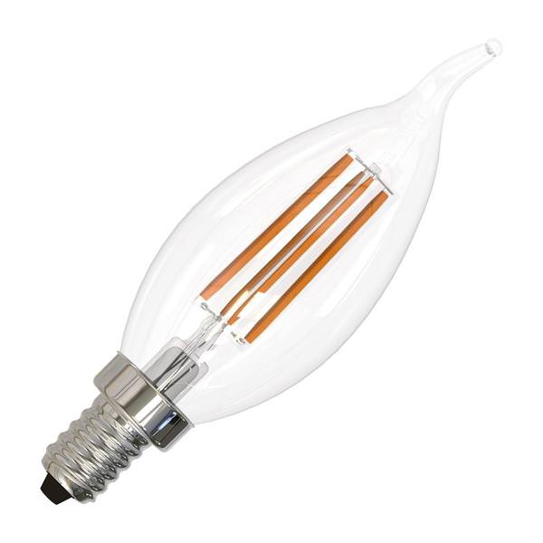 6.5 watt 120 volt 2700K Warm White CA10 Candelabra Screw Base Dimmable LED