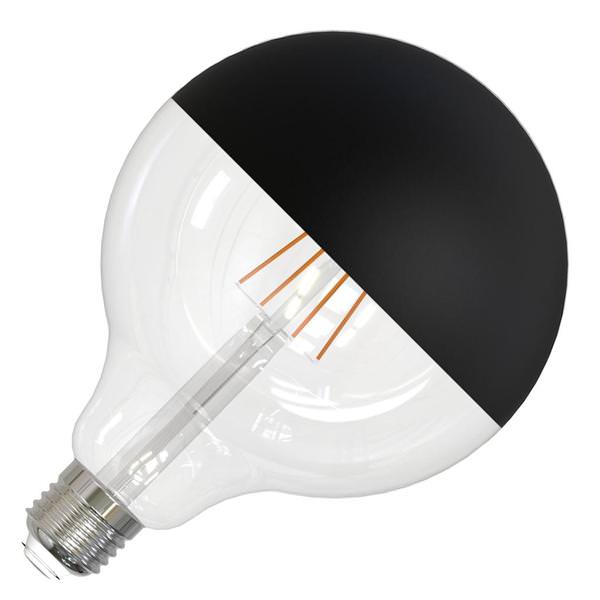 6 watt 120 volt G40 Medium Screw Base 2700K Warm White Half Black Coated Top Dimmable LED