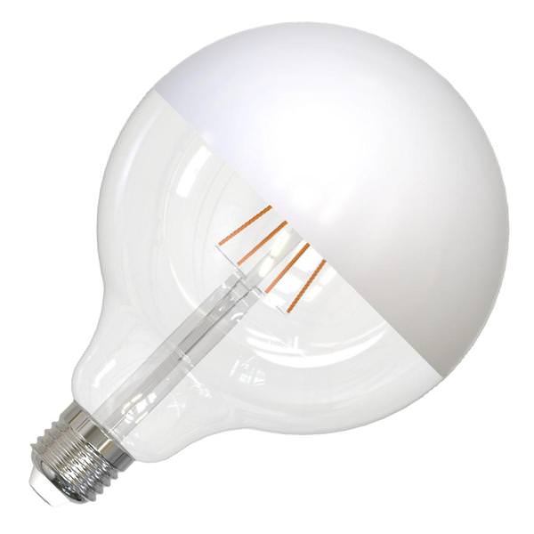 6 watt 120 volt G40 Medium Screw Base 2700K Warm White Half White Coated Top Dimmable LED