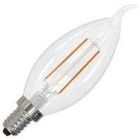 Bulbrite 2.5 watt 120 volt CA10 Candelabra Screw Base 2700K Warm White Clear Dimmable LED