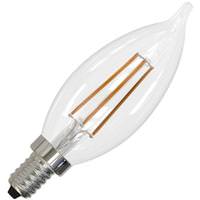 View 5 watt 120 volt CA10 Candelabra Screw Base 3000K Natural White Dimmable LED Filament