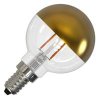 Bulbrite 2.5 watt 120 volt G16 Candelabra Screw Base 2700K Warm White Half Gold Dimmable LED