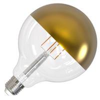 Bulbrite 6 watt 120 volt G40 Medium Screw Base 2700K Warm White Half Gold Dimmable LED