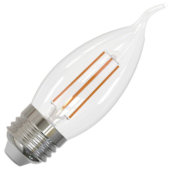 5 watt 120 volt CA10 Medium Screw Base 2700K Warm White Clear Dimmable LED