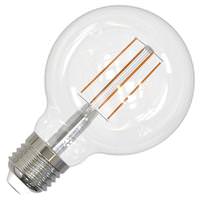 Bulbrite 5 watt 120 volt G25 Medium Screw Base 2700K Warm White Clear Dimmable LED