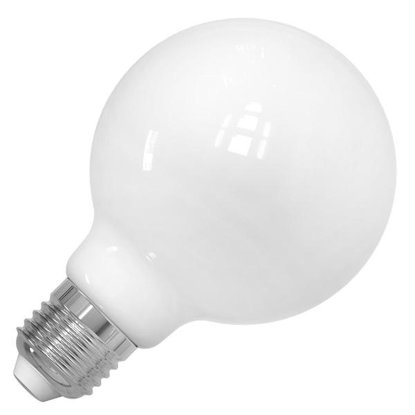 8.5 watt 120 volt G25 Medium Screw Base 4000K Cool White Frosted Milky Dimmable LED