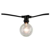 Bulbrite 10 Light 14' Black Wire Clear Candelabra Screw Base Dimmable Light String