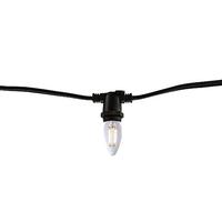 Bulbrite 2.5 watt 10 Light 14' Black 2700K Candelabra Screw Base LED Light String