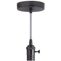 Bulbrite 120 volt Medium Screw Base Gun Metal Pendant