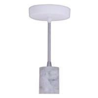 Bulbrite 1 Light 10' Medium Screw Base Natural Marble White Socket Pendant Cord