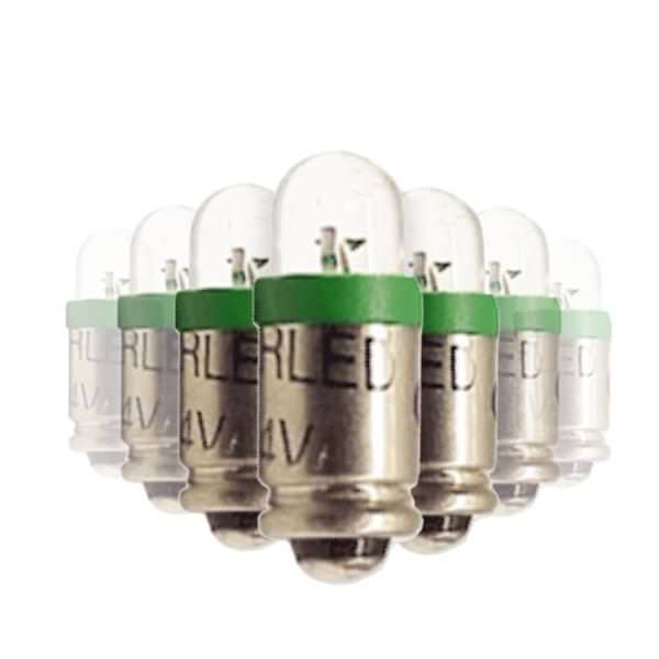 1.2 watt 120 volt T1.75 Midget Grooved Green (10 pack)