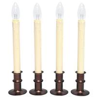 View Ivory/Antique Bronze LED Taper Candle (4 Pack)