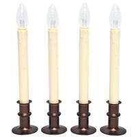 View Ivory/Antique Bronze LED Taper Candle (4 Pack)