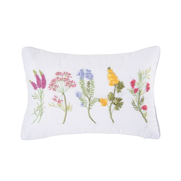 22" x 14" Botanical Ribbon Pillow