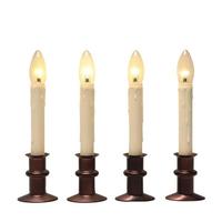 View 8.5"-10.5" Vanilla/Bronze LED Window Hugger with Remote Control (4 Pack)
