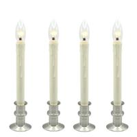 Celestial Lights 8.5"-10.5" Vanilla/Brushed Nickel LED Window Hugger with Remote Control (4 Pack)