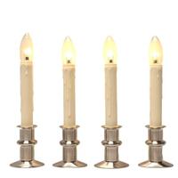Celestial Lights 8.5"-10.5" Vanilla/Brushed Nickel LED Window Hugger with Remote Control (4 Pack)