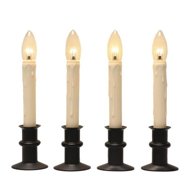 8.5"-10.5" Vanilla/Onyx LED Window Hugger with Remote Control (4 Pack)