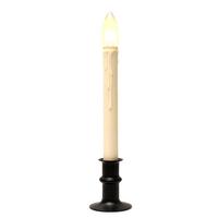 Celestial Lights Vanilla/Black LED Taper Candle with Adjustable Base