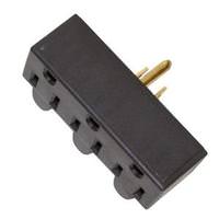 Cooper Brown Grounding Triple Outlet / Socket Adapter