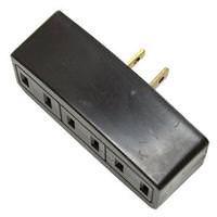 Cooper Brown Polarized Plug In Triple Outlet Adapter
