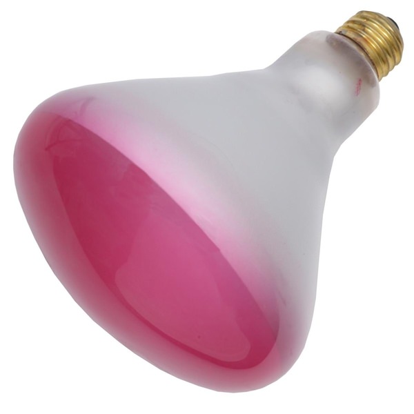 120 watt 130 volt BR40 Medium Screw Base Pink Spot