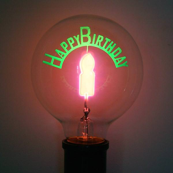 "Happy Birthday" G25 Medium Screw Base