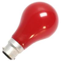 View 60 watt 130 volt A19 Double Contact Bayonet Base Ceramic Red