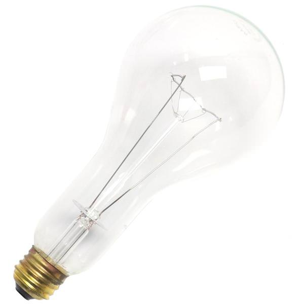 200 watt 130 volt PS30 Medium Screw Base Clear Incandescent