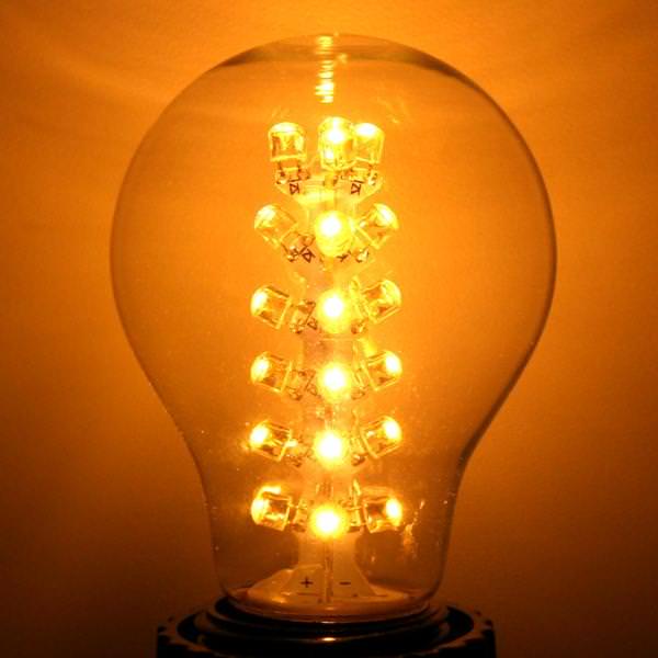 0.9 watt 120 volt A19 Medium Screw Base Antique