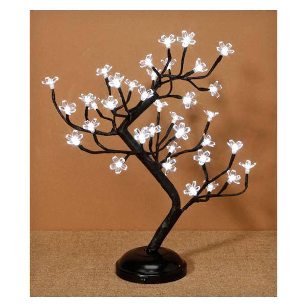 17" Cherry Blossom Battery Operated Artificial Lighted Bonsai Tree (36 LED Lights)