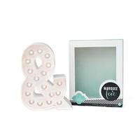 Darice 8" White Battery Operated LED Lighted Marquee Symbol "&" DIY Kit