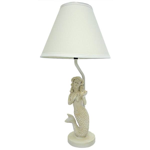 1 Light 20" Resin Mermaid Lamp with Shade