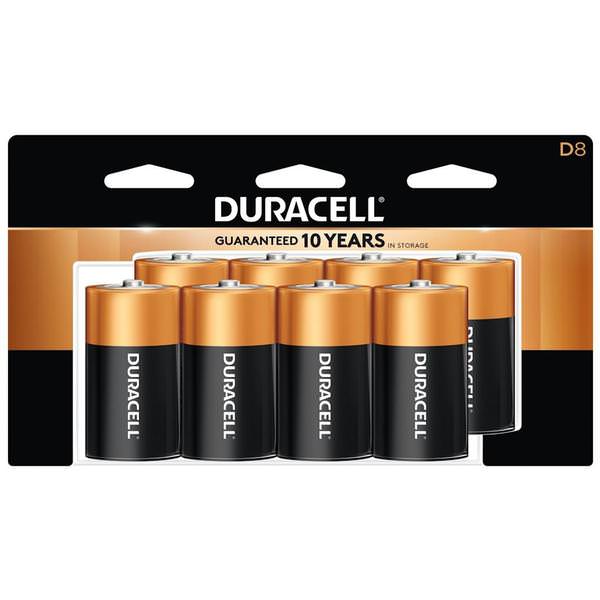 D Coppertop Alkaline Battery (8 pack)