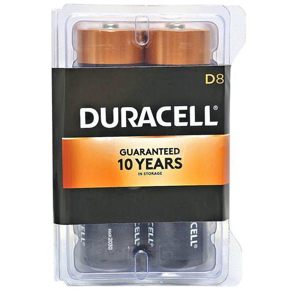 D Coppertop Alkaline Battery (8 pack)