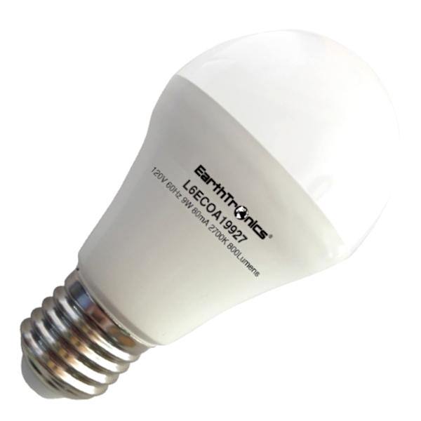 9 watt 120 volt A19 Medium Screw Base 2700K Warm White Non-Dimmable LED