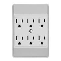 Eaton 6-Outlet Ivory Grounding Outlet / Socket Adapter