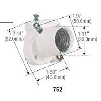 Eagle 752W White Thermoset Cleat Socket with Front Wire Screw Terminals