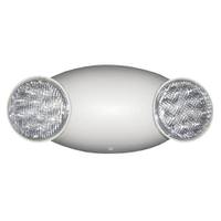 Barron 2 Head 120/277 volt Dual-Lite White Finish Barron Lighting Emergency Fixture